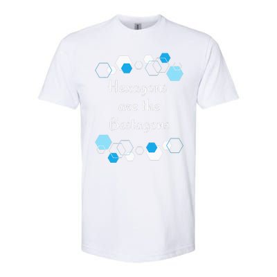 Hexagons are the Bestagons! Geometry Math Teacher Funny Fun Softstyle CVC T-Shirt