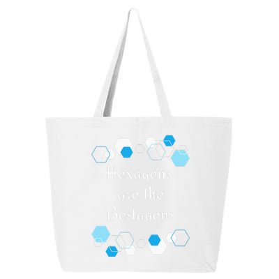 Hexagons are the Bestagons! Geometry Math Teacher Funny Fun 25L Jumbo Tote