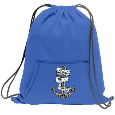 Hope Anchors The Soul Hebrews 6:19 Christian Faith Anchor Gift Sweatshirt Cinch Pack Bag