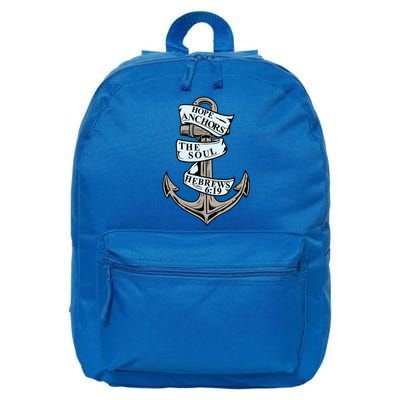 Hope Anchors The Soul Hebrews 6:19 Christian Faith Anchor Gift 16 in Basic Backpack