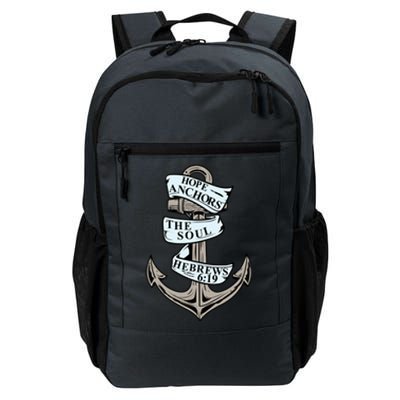 Hope Anchors The Soul Hebrews 6:19 Christian Faith Anchor Gift Daily Commute Backpack