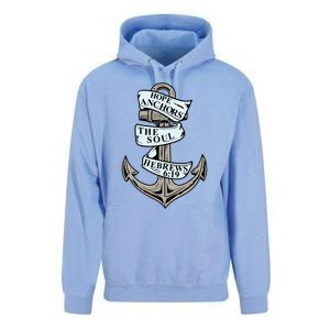 Hope Anchors The Soul Hebrews 6:19 Christian Faith Anchor Gift Unisex Surf Hoodie