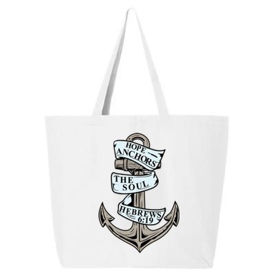 Hope Anchors The Soul Hebrews 6:19 Christian Faith Anchor Gift 25L Jumbo Tote