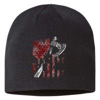 Hatchet Axe Throwing Lumberjack Logger American Flag Sustainable Beanie