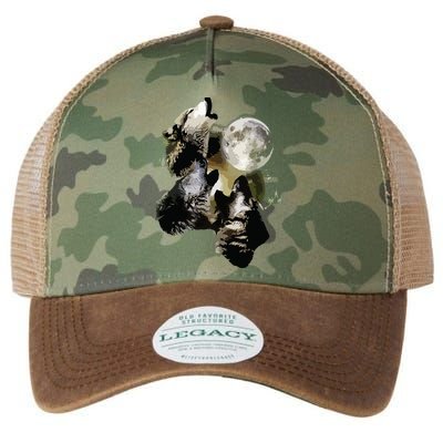 Howling At The Moon Wolves Wolf Animal Legacy Tie Dye Trucker Hat