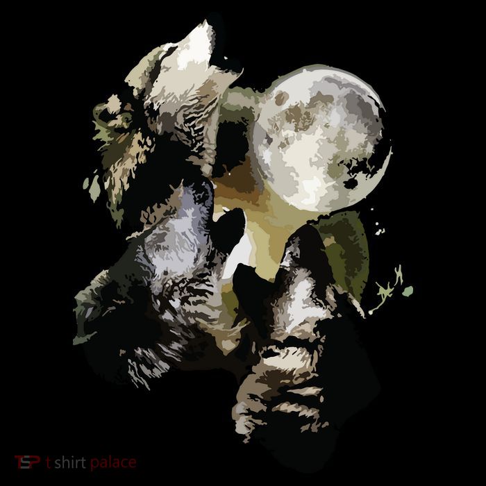 Howling At The Moon Wolves Wolf Animal Flexfit Unipanel Trucker Cap