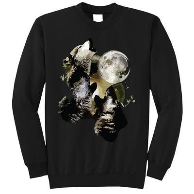 Howling At The Moon Wolves Wolf Animal Sweatshirt