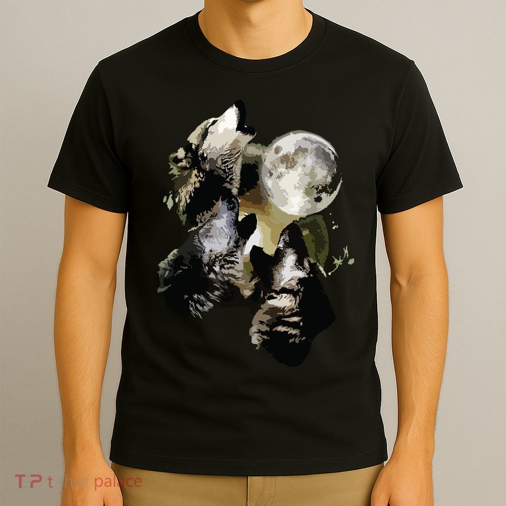 Howling At The Moon Wolves Wolf Animal T-Shirt