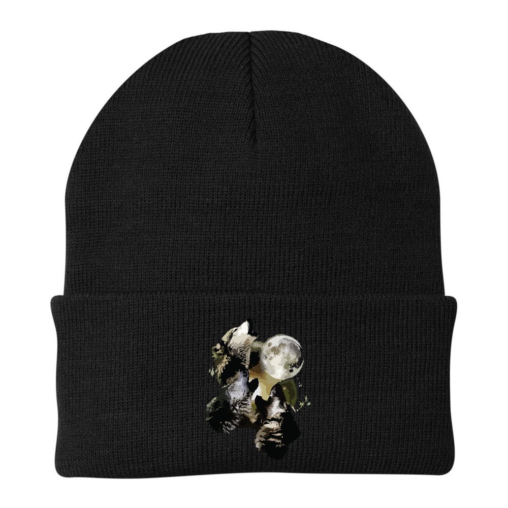 Howling At The Moon Wolves Wolf Animal Beanie