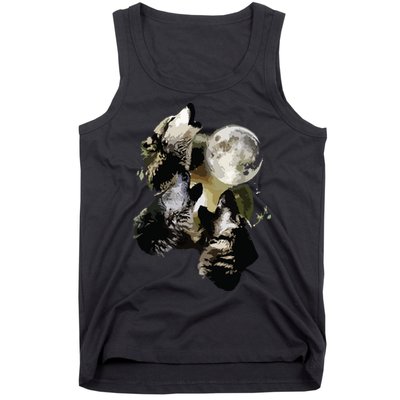 Howling At The Moon Wolves Wolf Animal Tank Top