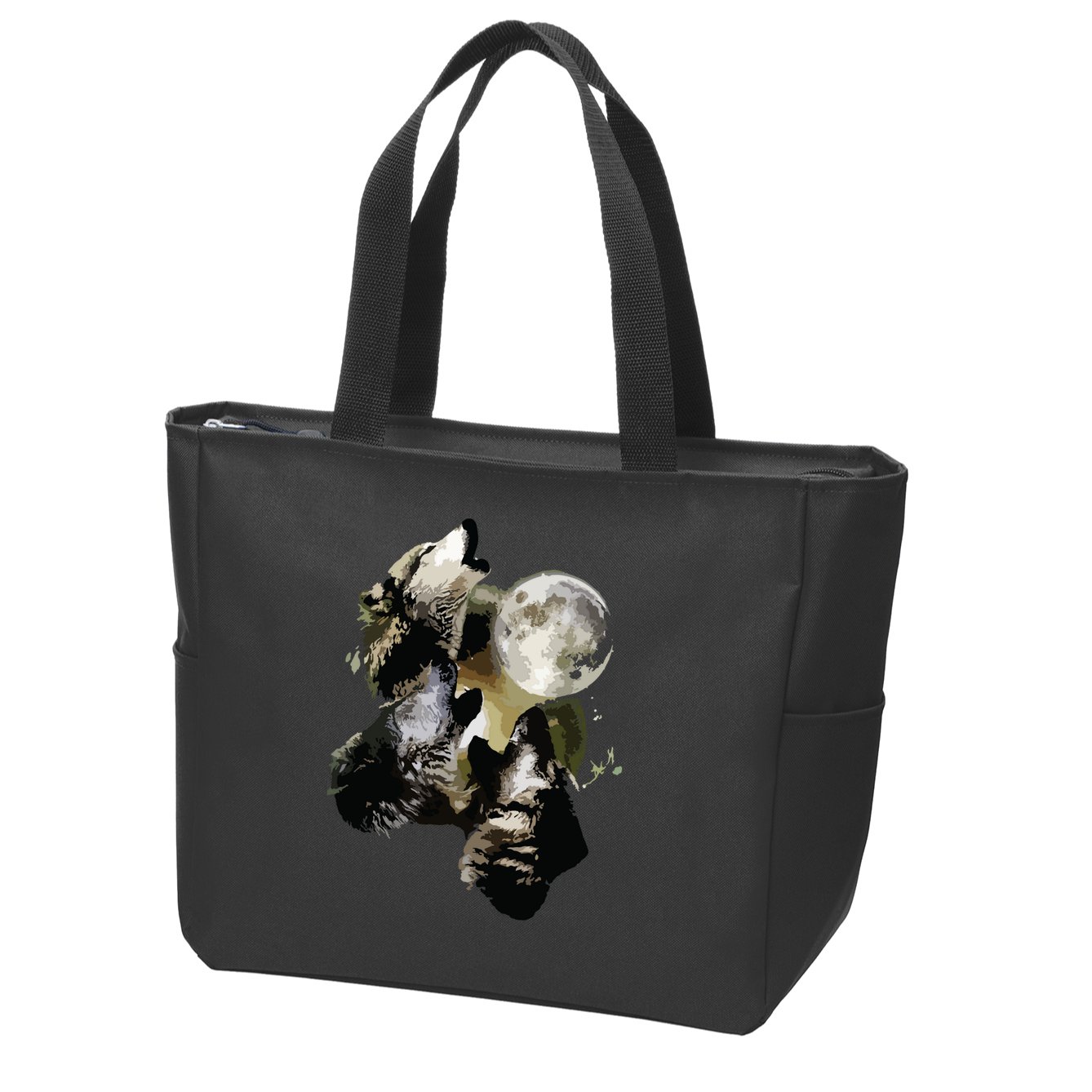 Howling At The Moon Wolves Wolf Animal Zip Tote Bag