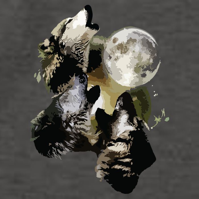 Howling At The Moon Wolves Wolf Animal Vector Backpack