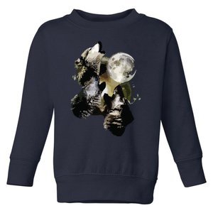 Howling At The Moon Wolves Wolf Animal Toddler Sweatshirt