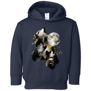 Howling At The Moon Wolves Wolf Animal Toddler Hoodie