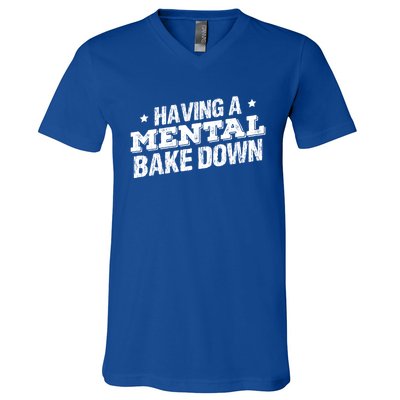 Having A Tal Bake Down Funny Baking Lovers Vintage Baker Gift V-Neck T-Shirt