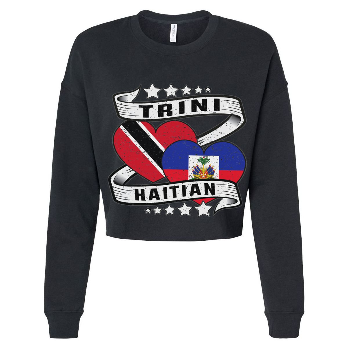 Haitian And Trini Half Trinidad & Tobago Haiti Flag Cooling Performance Crew T-Shirt