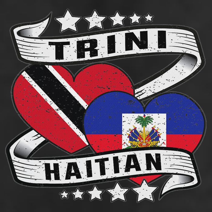 Haitian And Trini Half Trinidad & Tobago Haiti Flag Adult Drive Performance Visor