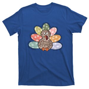 Happy Autumn Thanksgiving Thankful For My Family Cute Turkey Gift T-Shirt