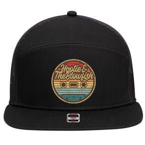 Hootie And The Blow Retro Cassette Musician 7 Panel Mesh Trucker Snapback Hat