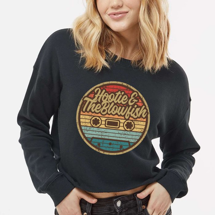 Hootie And The Blow Retro Cassette Musician Cropped Pullover Crew