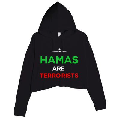 Hamas Are Terrorists Please Dont Arrest Me Crop Fleece Hoodie