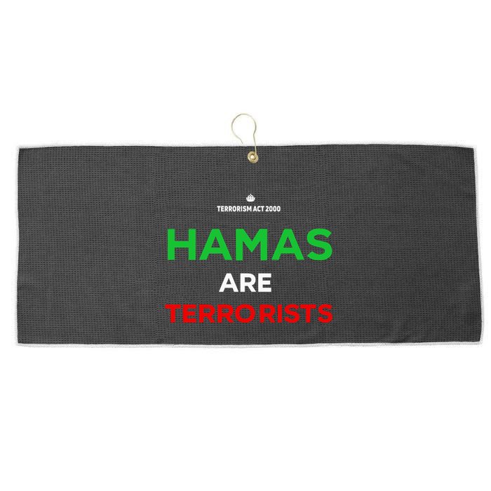 Hamas Are Terrorists Please Dont Arrest Me Large Microfiber Waffle Golf Towel