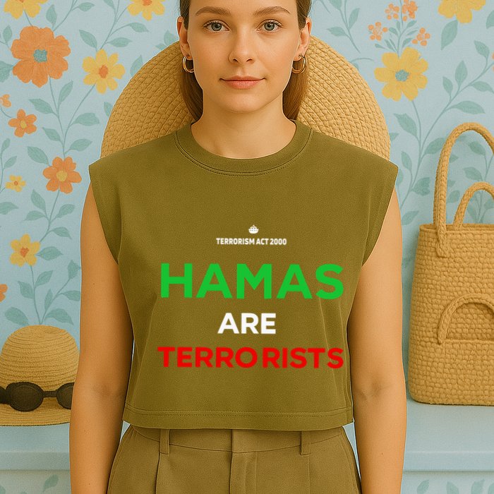 Hamas Are Terrorists Please Dont Arrest Me Garment-Dyed Women's Muscle Tee