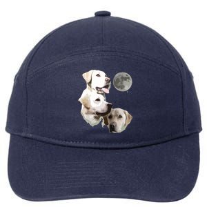 Howling At The Moon Funny Yellow Labrador Retriever 7-Panel Snapback Hat