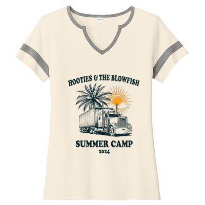 H.O.O..T.I.E And The B.L.O.W.F.I.S.H 2024 Summer Camp With Trucks Ladies Halftime Notch Neck Tee