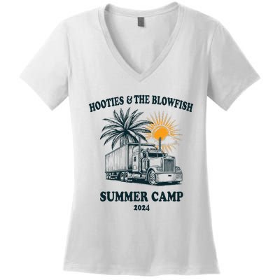 H.O.O..T.I.E And The B.L.O.W.F.I.S.H 2024 Summer Camp With Trucks Women's V-Neck T-Shirt