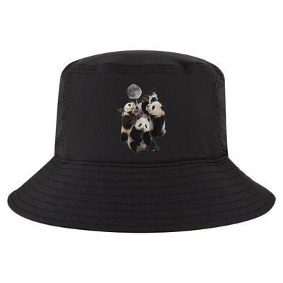 Howling At The Moon Funny Panda Panda Cool Comfort Performance Bucket Hat