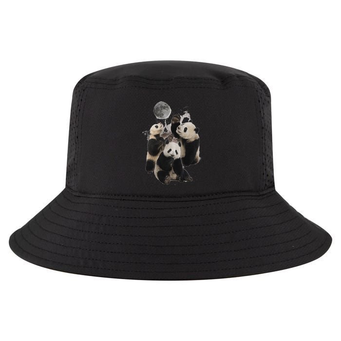 Howling At The Moon Funny Panda Panda Cool Comfort Performance Bucket Hat