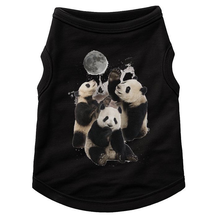 Howling At The Moon Funny Panda Panda Doggie Tank