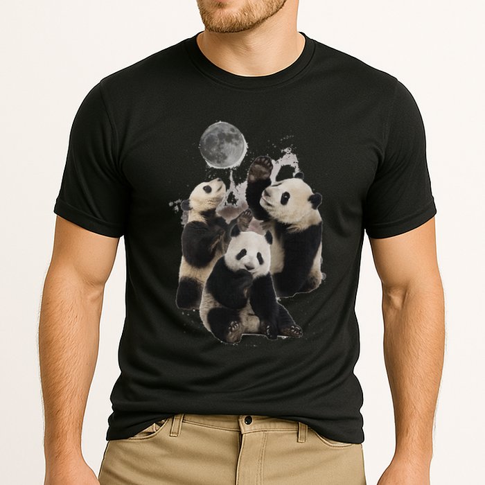 Howling At The Moon Funny Panda Panda Performance Shirt