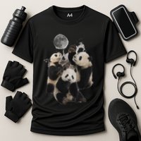 Howling At The Moon Funny Panda Panda Performance Shirt