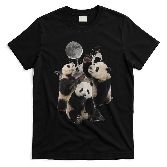 Howling At The Moon Funny Panda Panda T-Shirt