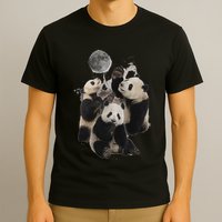 Howling At The Moon Funny Panda Panda T-Shirt