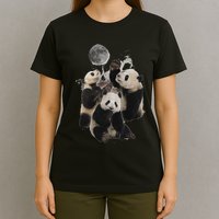 Howling At The Moon Funny Panda Panda T-Shirt