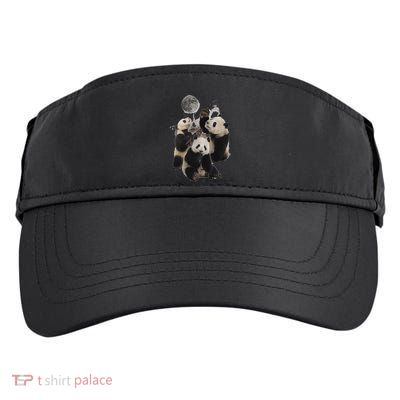 Howling At The Moon Funny Panda Panda Adult Drive Performance Visor