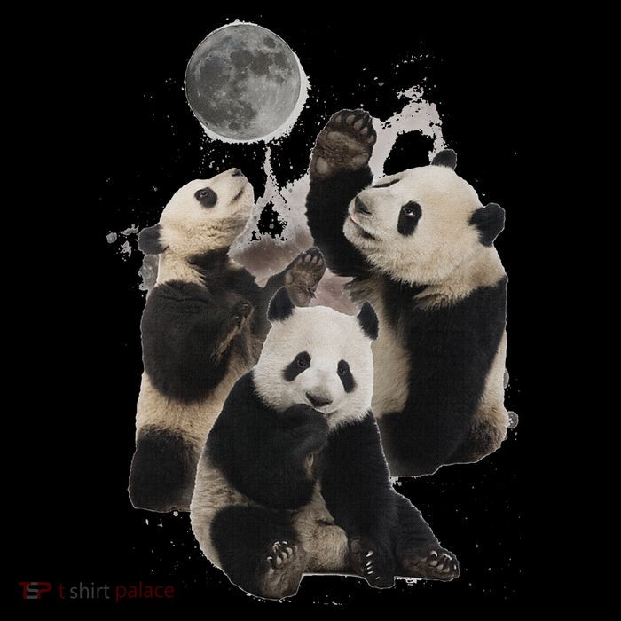 Howling At The Moon Funny Panda Panda Flatbill Hat