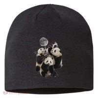 Howling At The Moon Funny Panda Panda Sustainable Beanie