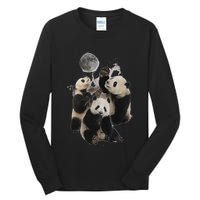 Howling At The Moon Funny Panda Panda Tall Long Sleeve T-Shirt