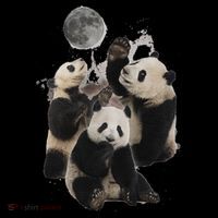 Howling At The Moon Funny Panda Panda Youth Performance Sprint T-Shirt
