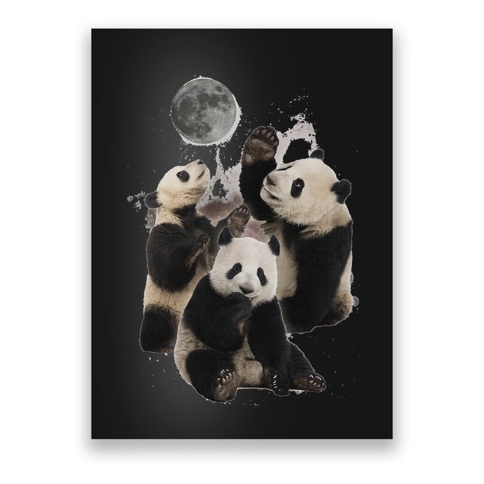 Howling At The Moon Funny Panda Panda Poster