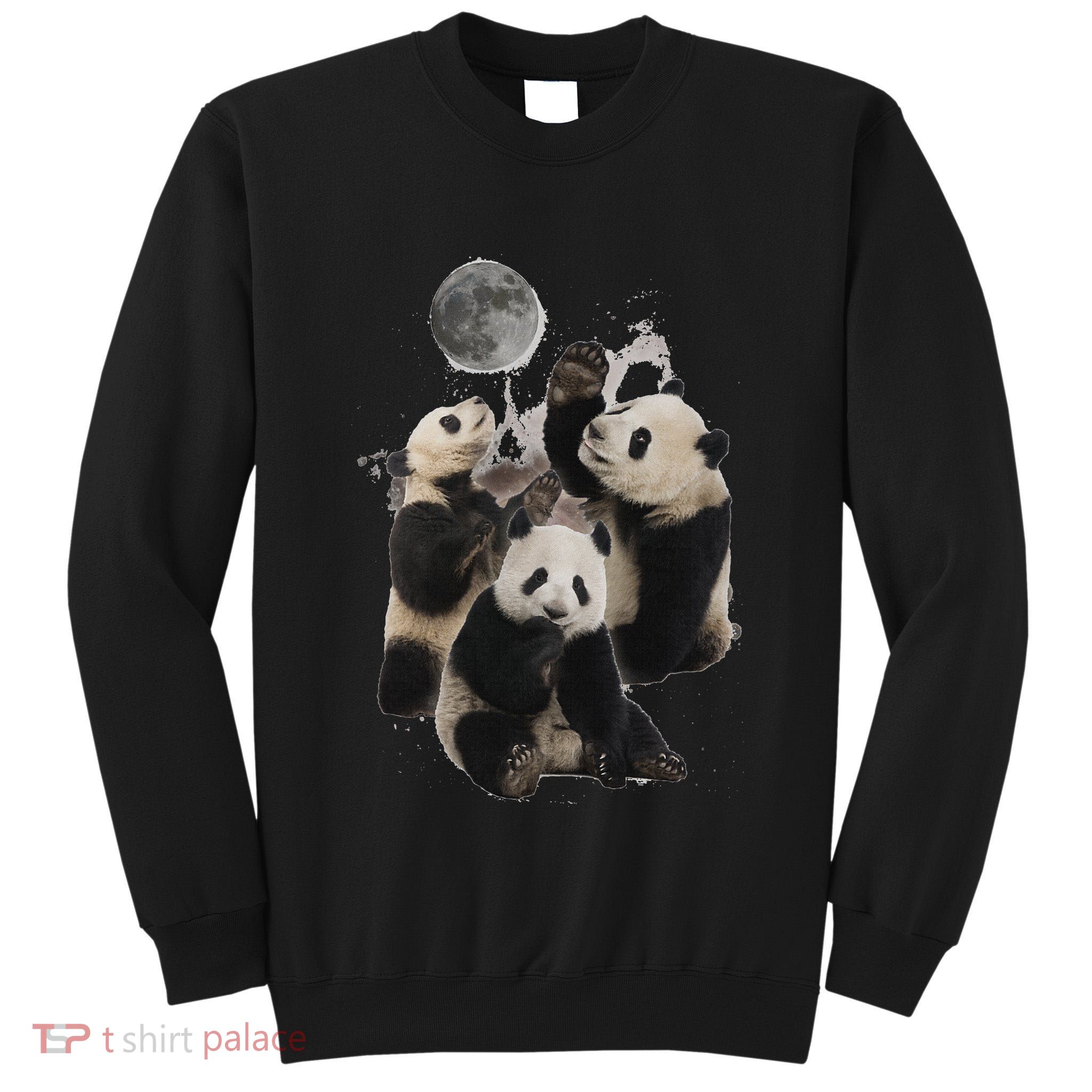 Howling At The Moon Funny Panda Panda Tall Sweatshirt