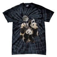 Howling At The Moon Funny Panda Panda Tie-Dye T-Shirt
