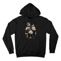 Howling At The Moon Funny Panda Panda Tall Hoodie