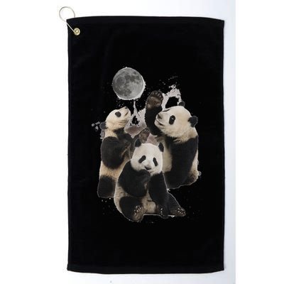Howling At The Moon Funny Panda Panda Golf Towel