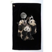 Howling At The Moon Funny Panda Panda Golf Towel