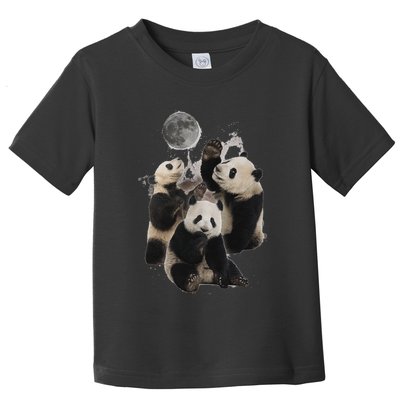 Howling At The Moon Funny Panda Panda Toddler T-Shirt